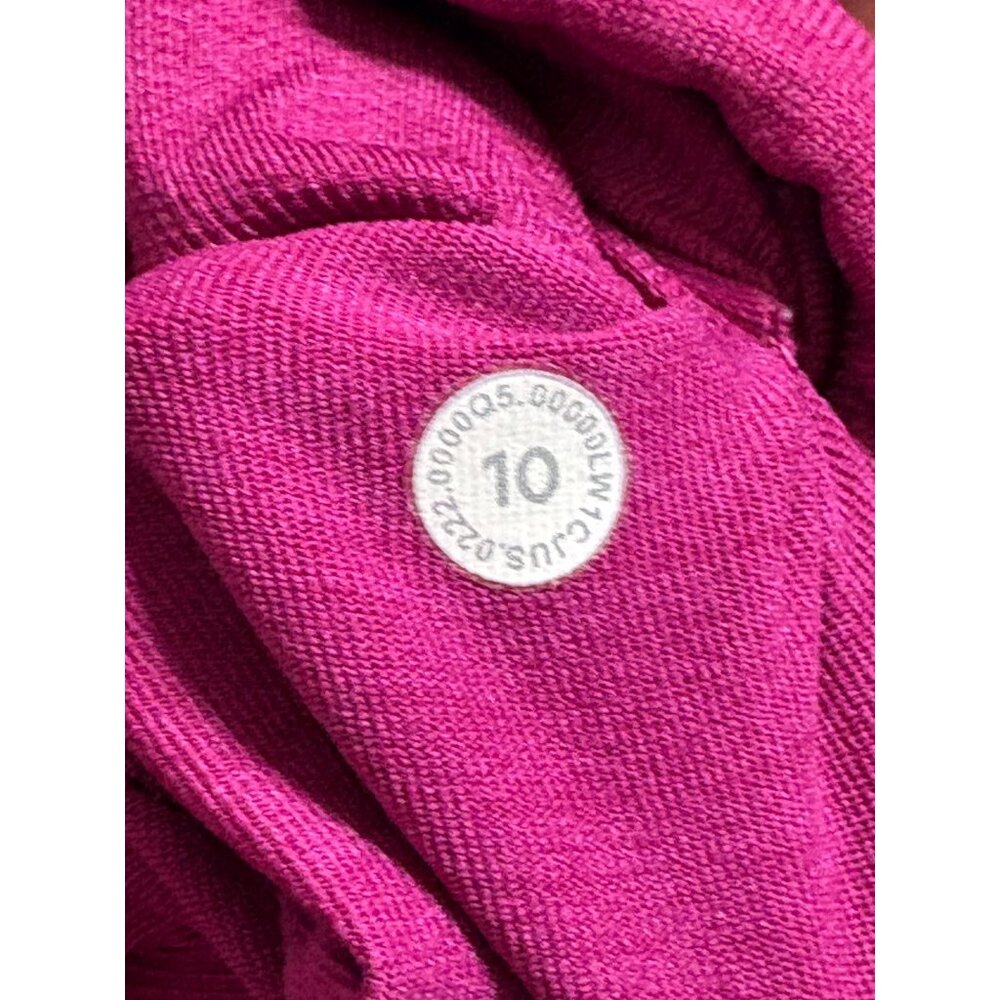 Lululemon Ebb to Street Cropped Racerback Ribbed Tank Top Purple-sz 10 - Picture 6 of 8